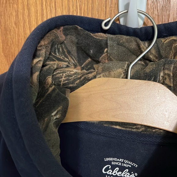 Navy Cabela’s Hoodie Size Medium M - Picture 3 of 6